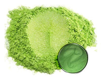 Pigmento en polvo de Mica "té verde" (1.76 oz), aditivo multiusos para manualidades y manualidades, carpintería, bombas de baño naturales, resina, pintura, epoxi, jabón, esmalte de uñas, bálsamo de labios (té verde, 1.76 oz). - Arteztik
