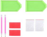 Simliber - Kit de pintura de diamante 5D para principiantes, adultos, manualidades, decoración de pared para el hogar, 11.8 x 15.8 pulgadas, 2 unidades - Arteztik
