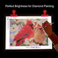 HomeCraftology - Almohadilla de luz para pintura de diamantes, tamaño A4, ultradelgada de segunda generación, placa de trazado con luz ajustable con alimentación USB, con accesorios para manualidades (actualización) - Arteztik
