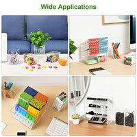 Marbrasse - Organizador de escritorio de acrílico transparente con 12 compartimentos (soporte para lápices con 2 tazas) - Arteztik
