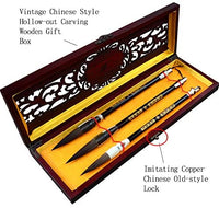Tianjintang - Juego de pinceles de caligrafía china para escribir, acuarela, Kanji y Sumi en caja de regalo - Arteztik
