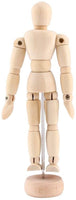 Maniquí de madera de 7.9 in con soporte para exhibición de mesa, dibujo de pintura de Manikin, limas móviles de dibujo artístico, flexible totalmente unido. - Arteztik
