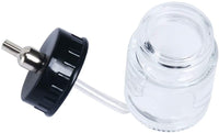 YaeKoo 10 botellas de cristal transparente de 22 cc y tapa con conector de metal - Arteztik
