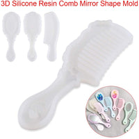 Idlespace - Molde de resina para peine y espejo, 4 unidades, 3D, para moldear pegamento, manualidades, epoxi, joyería, herramienta, colgante, molde de peine, resina y silicona - Arteztik
