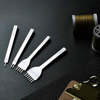 Perforadora de piel de 0.157 in para perforación de herramientas de 1 + 2 + 4 + 6 puntas, kit de manualidades - Arteztik
