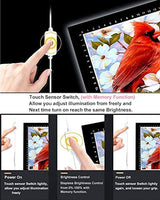 HomeCraftology - Almohadilla de luz para pintura de diamantes, tamaño A4, ultradelgada de segunda generación, placa de trazado con luz ajustable con alimentación USB, con accesorios para manualidades (actualización) - Arteztik
