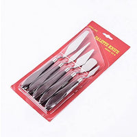 Monique 5 Pcs Acero inoxidable paleta de pintura Cuchillos rascadores Set Basic Kit de herramientas de cerámica de arcilla - Arteztik
