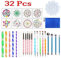 32 herramientas de punteado de mandala para pintar mandalas y pintura de roca con herramientas de punteado con bolsa de almacenamiento - Arteztik
