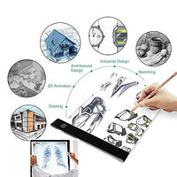 Diamond Painting - Caja de luz LED ultradelgada y portátil (A4, cable de alimentación USB, intensidad regulable, iluminación LED, para artistas, dibujos, dibujos, dibujos, animación, esténcil, visualización de rayos X) - Arteztik
