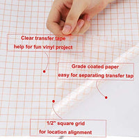 Cinta de papel de transferencia de vinilo transparente Roll-12 x 70 pies de alineación de rejilla de aplicación para Cameo o Cricut vinilo autoadhesivo para calcomanías, letreros, paredes, ventanas y otras superficies lisas - Arteztik
