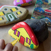 Rotuladores acrílicos para pintura de roca, piedra, cerámica, vidrio, madera, lienzo, rotuladores de punta reversible, 0.236 in (24 unidades) - Arteztik
