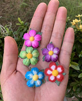 100 flores de papel de morera, 1.181 x 1.181 in, mini flores de papel para álbumes de recortes, bodas, muñecas, suministros para casa, tarjetas, flores, mini flores de papel - Arteztik

