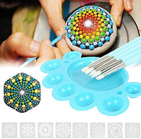 Juego de 35 herramientas de punteado de mandala, herramientas de pintura, kit de plantillas de mandala para pintura de rocas, punteado de uñas, dibujo y suministros de arte de dibujo - Arteztik
