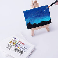 Mont Marte Mini caballete y mini lienzo de 2.4 x 3.1 in para pintar dibujo artesanal, bonito juego de arte contiene 36 lienzos y caballetes - Arteztik
