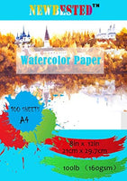 Newbested - Lote de 100 hojas de papel de acuarela blanco para principiantes o estudiantes (10.0 x 7.0 in) (10.0 x 7.0 in) - Arteztik
