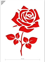 Flor de Rosa plantilla – tarjeta o plástico – A5 5.8 x 8.3 inch – ancho de la flor 5 inch – reutilizable, apto para niños Stencil – Pintura Manualidades, tartas, pared y muebles - Arteztik
