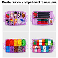 7 Layers Stackable Storage Container, 70 Adjustable Compartments (Purple) Stackable Storage Container, Perfect for Kids Toys, Art Crafts, Jewelry, Supplies, Mini Case & Letter Sticker Included - Arteztik

