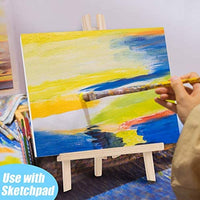 Caballete de madera plegable con marco de madera ajustable con exquisito embalaje para dibujo, pintura al óleo al agua, arte de mesa y manualidades (8 unidades) - Arteztik
