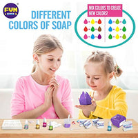 Kit de fabricación de jabón para niños, kit de ciencia FunKidz para hacer tu propio jabón con purpurina de cristal colorido con suministros para hacer jabón para niñas a partir de 6 años y más, kits de manualidades ideales para regalos para fiestas de cum - Arteztik
