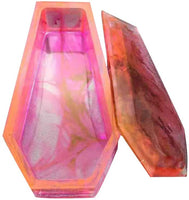 KHTAA Moldes de resina de silicona, caja de almacenamiento de resina para ataúd, moldes de epoxi UV, moldes para joyas, manualidades, decoración del hogar, herramienta de bricolaje para Halloween - Arteztik
