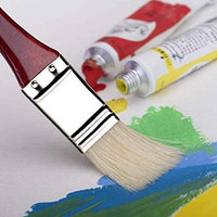 Fuumuui - Juego de 11 pinceles profesionales 100% naturales para pintura al óleo de gouache acrílico, cerdas de cerdas de cerdo de cerdo puro con una caja de transporte (amarillo) - Arteztik
