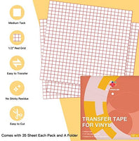 JANDJPACKAGING - Cinta de transferencia para vinilo (35 unidades, 12.0 x 12.0 in), color rojo - Arteztik
