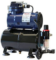 Paasche tg-300r Alimentación por gravedad de doble acción aerógrafo aerógrafo y compresor con tanque - Arteztik
