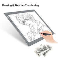 LITENERGY - Caja de luz LED de seguimiento A4 portátil, ultrafina, ajustable, USB, para dibujo de tatuajes, transmisión, bocetos, animación, estenciling - Arteztik

