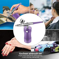 Gocheer - Kit de aerógrafo para maquillaje, pintura de uñas, tatuajes, manicura, pasteles de bricolaje, herramienta con compresor de aire silencioso - Arteztik
