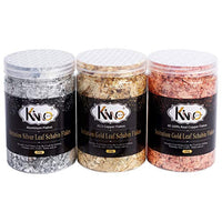 KINNO - Escamas doradas color 2.5 imitación oro, plata, color 0 cobre real, 3 botellas de láminas metálicas para pintar artes y manualidades, arte de uñas - Arteztik
