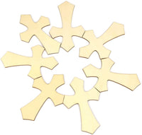 BcPowr 60 piezas de madera sin acabar, piezas de madera en forma de cruz, cruz colgante para manualidades, escuela dominical, iglesia, decoración del hogar religioso, 2.8 x 4.3 x 0.1 in - Arteztik
