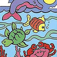 ROYAL BRUSH My First Kit de pintura por número, 8.75 por 11.375 pulgadas, animales marinos (padres) - Arteztik
