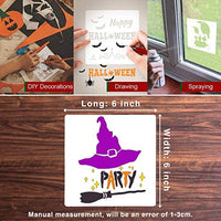 20 plantillas de Halloween para decoración de bricolaje, reutilizables, de plástico, para manualidades, decoración, papel, dibujo, vidrio, puerta, cuerpo, madera - Arteztik
