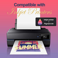 MECOLOR Papel de transferencia de hierro para inyección de tinta, 20 hojas para tela oscura 7.9 x 11.0 in, A4 para camiseta, bolsas, bolsas para cualquier impresora Epson HP Canon sawgrass Inkjet, papel de transferencia de impresión de larga duración para - Arteztik

