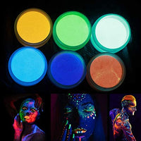 Seisso 12 colores brillan en la oscuridad polvo pigmento, 20 gramos/0.7 oz polvo luminoso seguro para la piel polvo nocturno tinte de pigmento de color no tóxico para resina epoxi, slime, bricolaje, manualidades, arte de uñas, pintura acrílica - Arteztik
