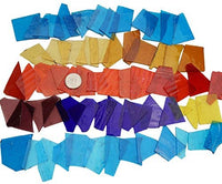 Lanyani - Hojas de vidrio para vidrieras, mosaicos de vidrio para obras de arte y manualidades, 35 oz, color azul - Arteztik
