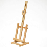 Caballete de estudio de madera de mesa con marco en H de 17 pulgadas de alto – caballete de pintura y exhibición de madera de pino natural, soporta hasta 12 pulgadas, soporte de escritorio resistente - Arteztik

