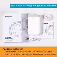 Máquina de etiquetado NiiMbot D11 2020 Protable Bluetooth Etiqueta Impresora Cinta Incluida Múltiples Plantillas Disponibilidad para Smartphone Tablet Fácil de usar Oficina Hogar Organización USB Recargable… (Blanco) - Arteztik
