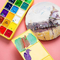 HIMI Gouache - Juego de pintura de 18 colores x 1.0 fl oz, diseño único de jalea, estuche portátil con paleta para artistas, estudiantes, pintura de acuarela opaca - Arteztik
