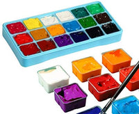HIMI Gouache Juego de pintura, 18 colores x 1.0 fl oz, diseño único de taza de gelatina, estuche portátil con paleta para artistas, estudiantes, pintura de acuarela Gouache (rosa) - Arteztik

