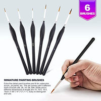 General Pencil Masters - Juego de 6 pinceles de pintura en miniatura para manualidades, diseño de aviones - Arteztik
