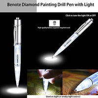 Benote accesorios de pintura de diamante, 5D kits de herramientas de pintura de diamante con bolígrafo de taladro LED, bandeja de luz Kits de pintura de diamante para arte DIY Craft Adultos o niños - Arteztik
