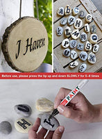 Rotulador para pintura de piedra, cerámica, metal, vidrio, juego de 6 rotuladores de punta media a base de aceite, tinta de alto volumen para proyectos de manualidades de secado rápido (3 negros + 3 blancos) - Arteztik
