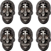Punk Skull Ghost latón remache tornillo, remaches, para bolso, gorro, chaqueta, cinturón de motocicleta, pantalones vaqueros, gargantilla de cuero, accesorio de artesanía punk (6 unidades, 0.6 × 1 pulgada), color negro - Arteztik
