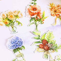 Ramo de flores de acuarela DIY planificador pegatinas calcomanías, suministros decorativos para adornos, arte adhesivo regalo para diario, diario, cuaderno, cartas, calendario, tarjeta y sobre. - Arteztik
