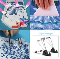 Tablero de luz para pintura de diamante con soporte, súper delgado, regulable, A4, 2da generación, con almohadilla de luz de pintura de diamante con kit completo de herramientas de pintura de diamante y accesorios - Arteztik
