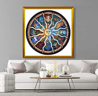 DIY Handwork Store Mandala Series Zodiaco Horóscopo 5D pintura de diamante de dibujos animados de punto de cruz Brocas completas con AB diamantes de imitación bordado Artes suministros de Navidad pegatinas de regalo (15.7 "x 15.7") - Arteztik
