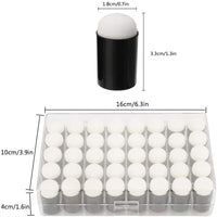 Finger Daubers, 40pcs/Set de Esponja de Dedo Daubers Conjunto de Pintura Esponjas de Dedo con Caja de Almacenamiento para Adultos Niños Estudiantes de Pintura de Tiza Estampado de Tinta de Artesanía de la Tarjeta de Fabricación - Arteztik
