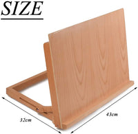 YOTINO 2 ángulos (30 ° y 60 °) mesa de escritorio de madera ajustable para dibujo, tablero de bosquejo de madera tamaño 16.5 "x12.6" x 2.4", para dibujo, dibujo, pintura, caballete con fuerte apoyo - Arteztik
