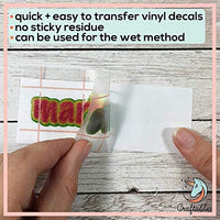 Craftables - Rollo de cinta de papel de transferencia de vinilo transparente con rejilla de alineación y papel de fácil liberación | Cinta de aplicación de 12.0 in x 4.9 ft para cameo, grillo, vinilo calcomanías, letreros, ventanas, pegatinas - Arteztik
